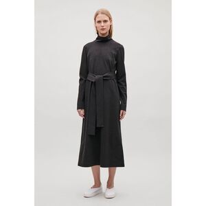 ✨COS Belted Roll-neck Jersey Grey Sz Large Dress✨